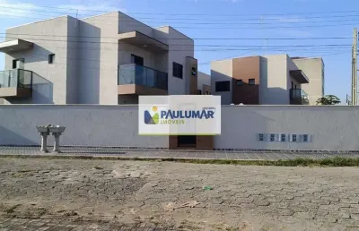 Sobrado de condomínio com 2 dorms, vila anhanguera, mongaguá - r$ 375 mil, cod: 832361