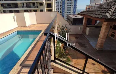 Cobertura com 4 dormitórios para alugar, 262 m² por r$ 9.955,00/mês - jardim aquarius - são josé dos campos/sp