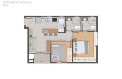 Apartamento com 2 dormitórios à venda, 50 m² por r$ 694.624,64 - água verde - curitiba/pr