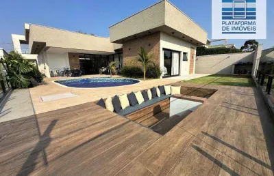 Casa com 4 dormitórios à venda, 425 m² por r$ 4.100.000,00 - condomínio terras de santa cruz - bragança paulista/sp