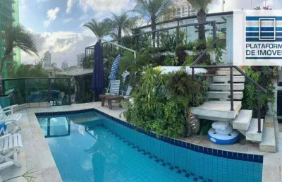 Apartamento com 5 dormitórios à venda, 600 m² por r$ 3.200.000,00 - ponta da praia - santos/sp