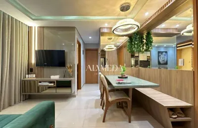 Apartamento com 2 quartos completo em móveis planejados para alugar, 52 m² por r$ 2.300/mês - acquaville - londrina/pr
