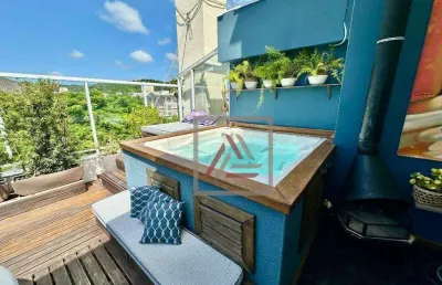 Cobertura com 4 quartos à venda, 210 m² por r$ 4.500.000 - jurerê tradicional - florianópolis/sc