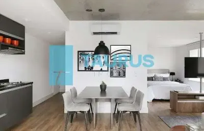 Stúdio à venda, 1 dormoitório, 1 vaga, mobiliado, 62m²,cidade monções.