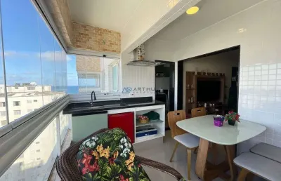 Apartamento à venda em praia grande no bairro ocian  com vista para o mar