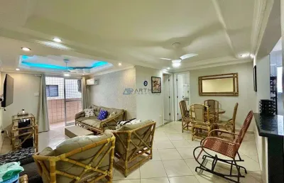 Apartamento a venda em praia grande, 01 dormitório, vista mar e andar alto