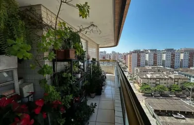 Apartamento a venda em praia grande, 03 dormitórios, vista mar parcial