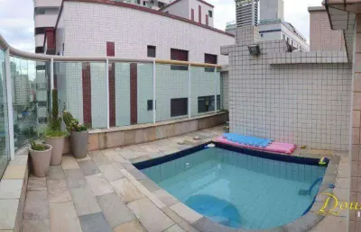 Cobertura com 3 dormitórios e piscina privativa, 177 m² por r$ 800.000 - tupi - praia grande/sp