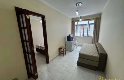 Apto 1 dorm, 42m² útil, 1 vaga , mobiliado, no forte em praia grande sp