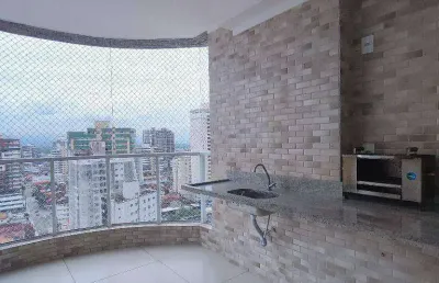 Apto 2 dorm (s), sendo 1 suíte, novo, varanda gourmet, na guilhermina em praia grande - sp.