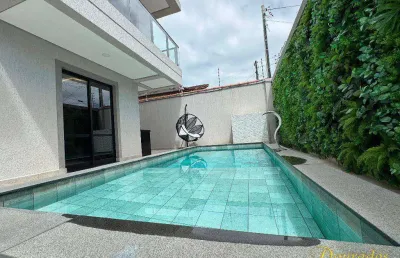 Sobrado alto padrão 3 dormitórios à venda, 140 m² por r$ 1.499.000 - vila guilhermina - praia grande/sp