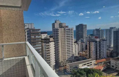 Apto pronto 2 dorm(s), sendo 2 suítes, 86m², 2 vagas, vista mar, aviação em praia grande sp.