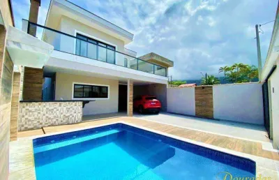 Sobrado isolado com piscina com 3 dorm(s), sendo 2 suítes, 5 vagas - flórida em praia grande sp