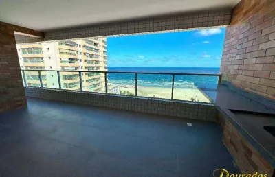 Apartamento novo, 3 dorm(s),  2 suítes, 126 m², vista mar, com financiamento direto, aviação - praia grande