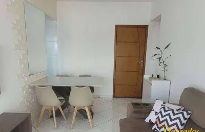 Apto de 2 dormitórios sendo 01 suíte,  lazer completo, guilhermina em praia grande - sp.