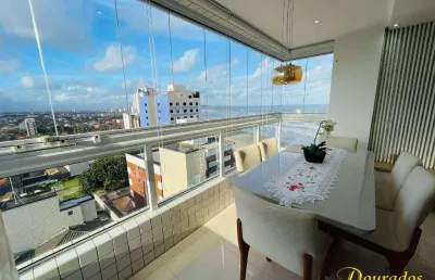 Cobertura de 3 dorm(s), sendo 3 suítes, duplex mobiliada, vista mar, 143 m2, em praia grande