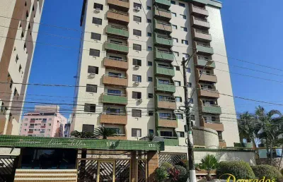 Apto de 1 dormitório com sacada, 1 vaga, 55m², lazer completo na tupi em praia grande sp.