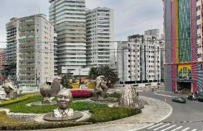 Apto de 1 dormitório, 45m², 1 vaga, excelente localização no boqueirão em praia grande sp.