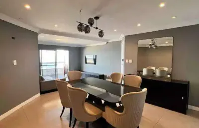 Apto 4 dorms(s), sendo 4 suítes, vista mar livre, com sacada na aviação em praia grande sp.
