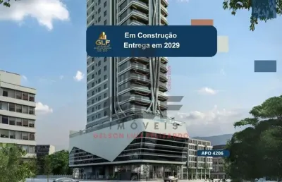 Apto em lançamento, em itapema/sc, bairro meia praia, com 192m² sendo 4 suítes, 3 vaga de garagem área de lazer completa