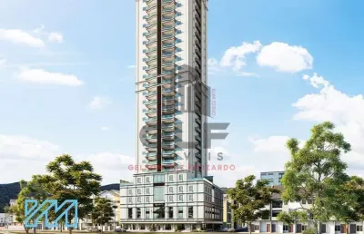 Apartamento em construção em itapema/sc no bairro centro. 160m² com 4 suítes e 3 vagas de garagem, com lazer completo. bem localizado. investimento