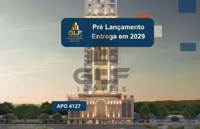 Apto pré lançamento em itapema/sc bairro meia praia, com 185.2m²  área privativa, sendo 4 suítes, 3 vagas de garagem, área de lazer completa