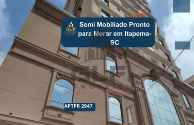 Apartamento pronto semi-mobiliado em itapema/sc no bairro morretes, 60m² com 2 dormitórios, sendo 1 suíte. bem localizado! investimento.