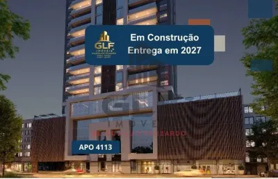 Apto em construção em itapema/sc bairro meia praia, com 172.11m²  área privativa, com 4 suítes, sendo  3 vagas de garagem, área de lazer completa
