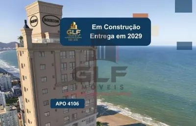 Apto em construção em itapema/sc bairro meia praia, com 185.2m²  área privativa, sendo 4 suítes,  3 vagas de garagem, área de lazer completa