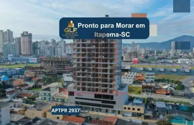 Apartamento novo e pronto para morar na cidade de itapema/sc no bairro morretes, com 2 dormitórios e 1 vaga de garagem, com lazer completo.
