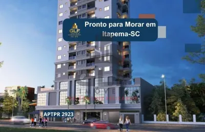 Apartamento novo e pronto para morar em itapema/sc no bairro morretes, com 2 dormitórios/ 1 suíte e 1 vaga de garagem, com lazer completo.