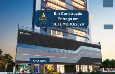 Apto em construção em itapema/sc bairro meia praia, com 140m²  área privativa, sendo 3 suítes, 2 vagas de  garagem, área de lazer completa