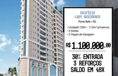 Apartamento com 3 quartos à venda no Balneário Perequê, Porto Belo 