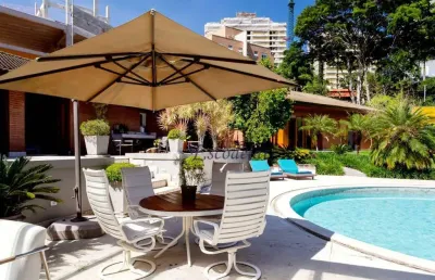 Casa para comprar com 4 suítes, térrea, espaço gourmet, àrvores frutíferas, 2.470m² terreno gramado - jardim guedala, são paulo sp