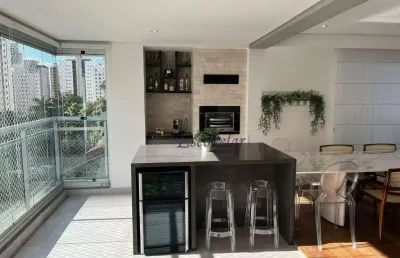 Apartamento com 4 dormitórios à venda, 220 m² por r$ 5.600.000,00 - campo belo - são paulo/sp