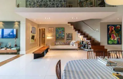 Apartamento com 4 dormitórios para alugar, 220 m² por r$ 28.900,00/mês - brooklin - são paulo/sp