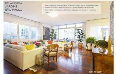 Apartamento com 4 dormitórios à venda, 293 m² por r$ 3.700.000,00 - jardins - são paulo/sp