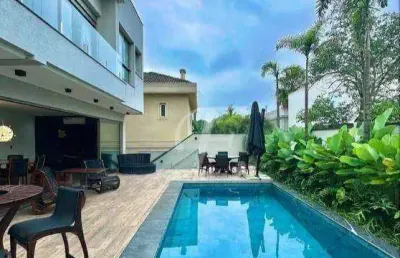 Casa com 4 suítes para alugar mobiliada, 583 m² por r$ 65.000/mês - tamboré - santana de parnaíba/sp