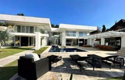 Casa com 5 suítes para alugar mobiliada, 1200 m² por r$ 95.000/mês - tamboré - barueri/sp