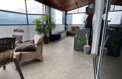 Cobertura à venda em praia grande, vila caiçara, com 3 quartos, 174m²