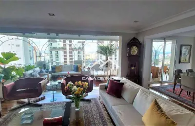 Vende apartamento com 280m2, 3 suítes, varanda gourmet e 4 vagas  no panamby