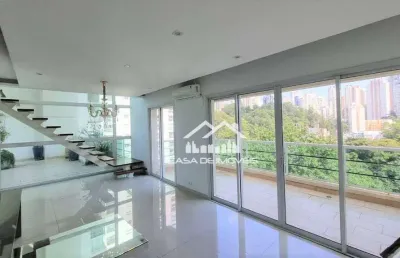 Vende apartamento duplex com 172m², 3 dormitórios sendo 1 suíte, varandão garden, lazer clube, no panamby.
