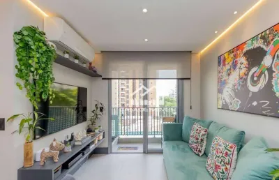 Vende apartamento com 64m², 1 suíte, 100% mobiliado com alto padrão, em moema