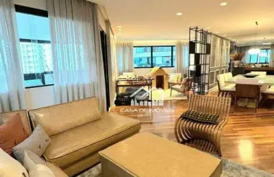 Vende apartamento com 288m², 4 suítes, varanda gourmet, depósito e 6 vagas, no panamby.