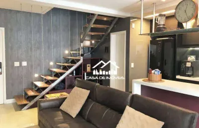 Apartamento duplex à venda, 80m², 1 suíte, 2 vagas, no campo belo