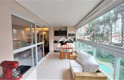 Vende apartamento com 125m², 3 suítes, 2 vagas, depósito e lazer, no brooklin