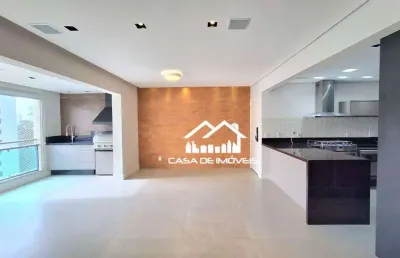 Vende ou aluga apartamento de 119m², com 2 suítes, 2 vagas, varanda gourmet, depósito e lazer completo