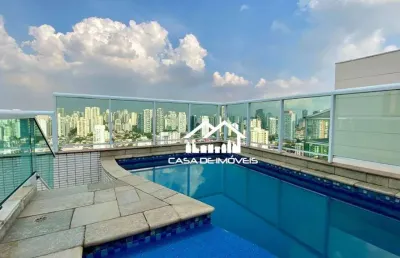 Aluga, cobertura, penthouse, mobiliada, brooklin, 3 dormitórios, 2 suítes, piscina, churrasqueira e lazer completo