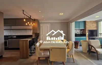Aluga apartamento de 130m² semi-mobiliado, com 3 suítes e 2 vagas, panamby.