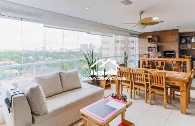Vende ou aluga apartamento mobiliado com 180m², 3 suítes, varanda gourmet, lazer completo, no campo belo.